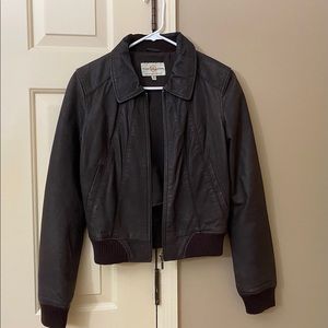 Leather Bomber Jacket